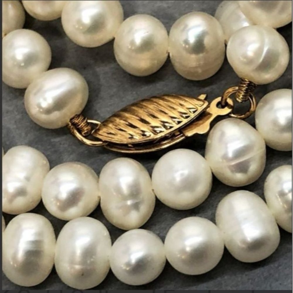 14K Gold Cultured Freshwater Pearl Neckl